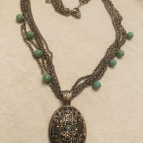 Necklace, Multi-Strand, Western, turquoise, - Picture 6 of 8